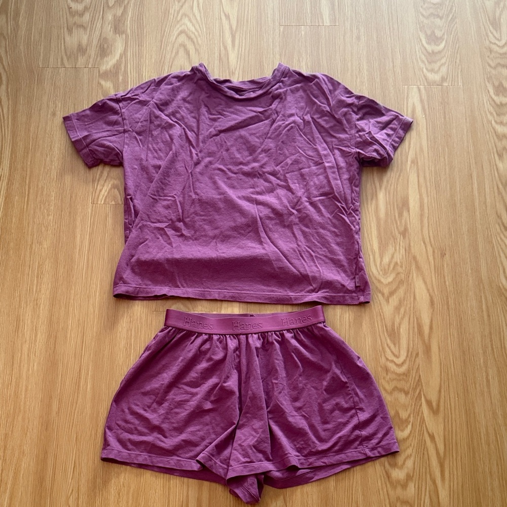 Hanes Women's SuperSoft Pajama Set in Mauve Size XS NWOT